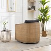 CAVINAS 360 Degree Swivel Chair, Swivel Barrel Chair, Rattan Accent Chair, Single Sofa Chair for Living Room, Leisure Arm Chair - 4 of 4