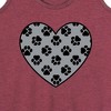 Women's - Instant Message - Paw Fill Heart Graphic Racerback Tank - 2 of 4