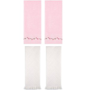 REGALWOVEN 4 Pcs Soft Absorbent Bathroom Hand Towel for Home Decor 13" x 29" - 1 of 4