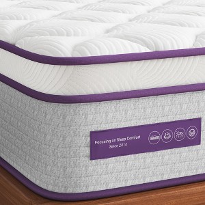 Sersper 12 inch Memory Foam Spring Hybrid Mattress - Compatible with Platform Bed, Box Spring, or Slat Base - 1 of 4