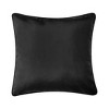 18"x18" Edie@Home 2-Tone Intricate Woven Square Indoor Outdoor Throw Pillow Black: Abstract Design, Hidden Zipper Closure - 2 of 4