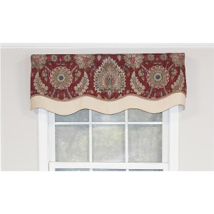 Wakeshire Glory 3in Rod Pocket Layered Window Valance 50in X 16in by RLF Home - 1 of 4