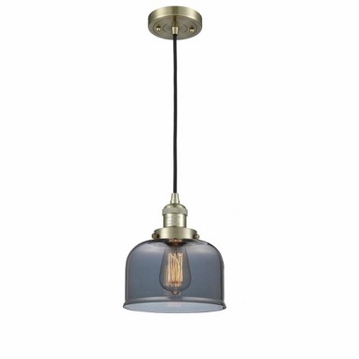 Bell - 1 Light Cord Hung Mini Pendant In Industrial Style-10 Inches Tall and 8 Inches Wide