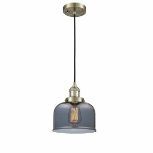 Bell - 1 Light Cord Hung Mini Pendant In Industrial Style-10 Inches Tall and 8 Inches Wide - 1 of 1