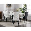 Ridstar 2 Piece Contemporary Dining Chairs, Armless Chair For Dining Room-White - 3 of 4