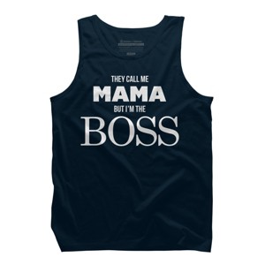 Men's Design By Humans They Call Me Mama But I'm the Boss By Shirz Tank Top - 1 of 2