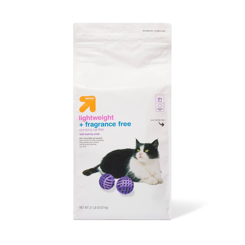 Lightweight Fragrance Free with Baking Soda Clumping Cat Litter - 21lbs - up & up™