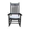SKRAN Solid Hardwood Porch Rocker Chair, Wide Seat with Slatted Backrest and Armrests, Outdoor Rocking Chair for Porch, Balcony, or Garden - 4 of 4