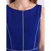 INSPIRE CHIC Women's A-Line Sleeveless Contrast Trim Wear to Work Cocktail Fit and Flare Dress - 4 of 4