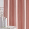 HLC.ME Jefferson Faux Silk Semi Sheer Light Filtering Microfiber Lined Grommet Lightweight Window Curtains, 2 Panels - 4 of 4
