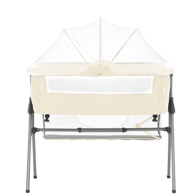 Dream On Me JPMA Certified Lotus Bassinet and Bedside Sleeper in Ivory