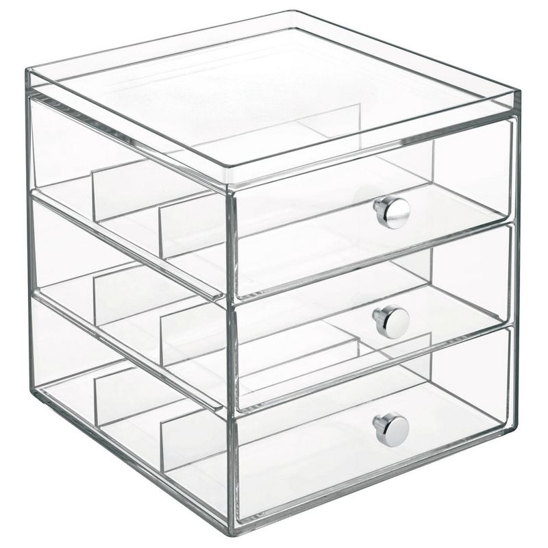 iDESIGN Plastic Slim 3-Drawer Desk Organization Set Clear, 1 of 6
