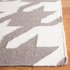 Dhurries DHU569 Hand Woven Flat Weave Accent Rug Grey / Ivory 2'-6" X 4' - Safavieh. - 2 of 4