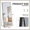 Glasflength Full Length Mirrors Floor Standing Wall Mirror, Bedroom Foyer Clothing Store Wall Mounted Mirror, Wooden Frame Square Black 31.4"*71" - 3 of 3