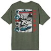 Batmanga Batman & Robin Batmobile Men’s Monterrey Sage Crew Neck Short Sleeve T-shirt - 2 of 4