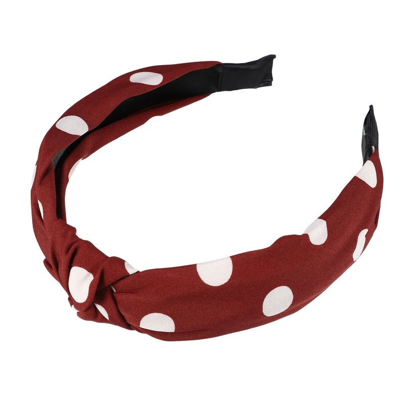 Unique Bargains Women's Polka Dot Knotted Headband 1 Pc, 1 of 7