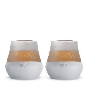 Host Tasting Glass FREEZE Gin Glass or Bourbon Glass Set, Whiskey Tasting Glasses with Active Cooling Gel, Whiskey Lover Gifts, Gray 6.7oz Set of 2 - 1 of 4
