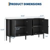 59 Inch Wide Buffet Cabinet, Kitchen Storage Cabinet, Wood Console Table, Coffee Bar Decorative Cabinet for Living Room Dining Room Entryway - 2 of 4