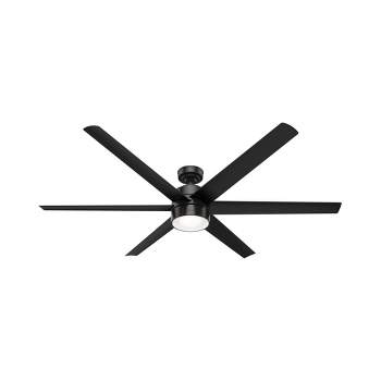 72" Solaria Damp Rated Ceiling Fan with Remote (Includes LED Light Bulb) Black - Hunter Fan