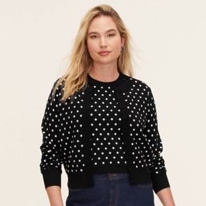 Women's Mini Polka Dot Cardigan -  kate spade new york x Target Black/White - 1 of 4