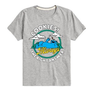 Boys' - Sesame Street - Cookies Always The Right Answer Short Sleeve Graphic T-Shirt - 1 of 4
