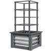 Outsunny Wooden Garden Planter with Trellis, Freestanding Garden Box for Garden, Patio, Balcony - 4 of 4