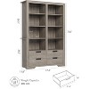 72" Tall Book Shelf with Storage, Farmhouse Floor Standing Bookcase,Book Shelf with 4 Drawers, for Bedrooms Home Offices - 2 of 4