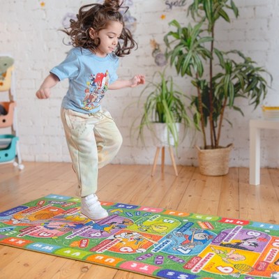 Looney Tunes Educational Hopscotch Kids Rug with ABCs and Numbers