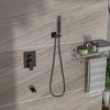 PAGED Shower System with Waterfall Tub Spout Modern Square Shower Head with Rough-in Valve for Bathroom, Restroom - 3 of 4