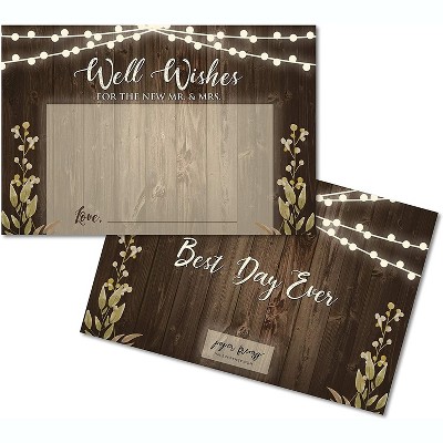 Paper Frenzy Rustic Well Wishes Cards - pack of 25