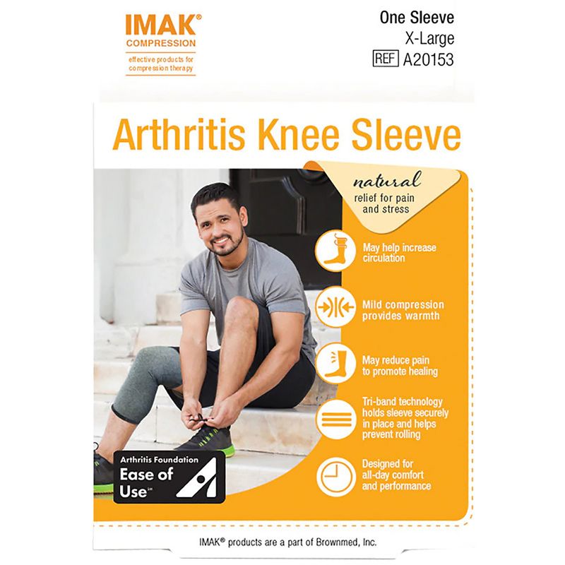 Brownmed IMAK Compression Arthritis Knee Sleeve, 3 of 5