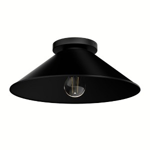 Hunter Fans 14" Skyflow Outdoor Wall Light Matte Black Finish - 1 of 4