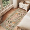 Pastoral Floral Washable Area Rug Non Slip Farmhouse Floor Cover Soft Non Shedding Indoor Rug Low Pile Foldable Carpet for Living Rom Bedroom Nursery - 4 of 4