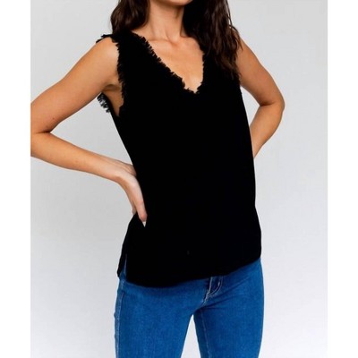Women's High Neck Fringe Top - Milio Milano