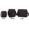 Generic Large Vintage Canvas Messenger Cross body bag Shoulder bag (Black, large) - 2 of 4