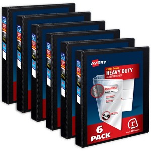 Avery Heavy-Duty Binders, 1" Slant Rings, Black, 6ct (79275) - 1 of 4