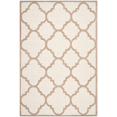 Hand-Tufted Beige/Ivory Wool 6' x 9' Area Rug