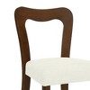 Kumasinova 2-Piece Contemporary Dining Chairs, Upholstered Armless Chair, Rubberwood Frame, Open-Back Design Kitchen Chairs, Living Room Chairs - 4 of 4