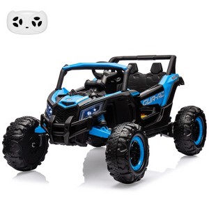 Jojoka 24V 2-Seater Kids Ride On UTV Car, Electric Vehicle w/Remote Control, LED Lights, Music, Suspension, EVA Wheels - 1 of 4
