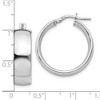 Black Bow Jewelry 7.5mm Polished Round Hoop Earrings in Sterling Silver, 23mm (15/16 in) - 4 of 4