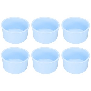 Unique Bargains Round Cake Pans Silicone Cake Mould for Cupcakes Bread 6 Pcs - 1 of 4