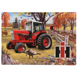 IH Farmall 1086 Cab Tractor with Wildlife Embossed Metal Sign, 16.75in x 12in 42003 - 1 of 3