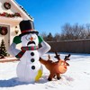 ChicFurnit Inflatable Holiday Decorations Funny Snowman and Reindeer Playful Scene for Outdoor Christmas Display, Multicolored, 41.28"*25.56"*43.32" - 2 of 4