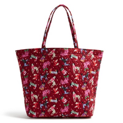 Vera Bradley Women's Outlet Cotton Essential Grand Tote Holiday Hounds