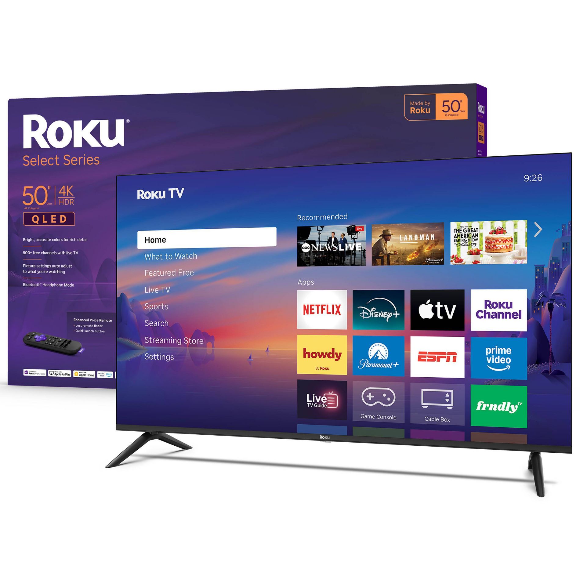 Roku 50" Select Series 4K QLED HDR Smart Roku TV with Voice Remote