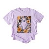 Ghost Floral Orange - Womens Garment Dyed Tee - 3 of 3