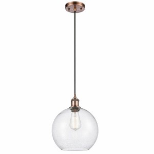 Athens - 1 Light Cord Hung Mini Pendant In Industrial Style-13 Inches Tall and 10 Inches Wide - 1 of 1
