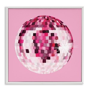Stupell Industries Dazzling Pink Disco Ball Framed Giclee Art - 1 of 4