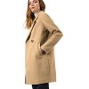 INSPIRE CHIC Women's Notched Lapel Double Breasted Raglan Sleeve Winter Coat - 3 of 4