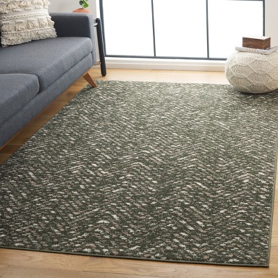 Ivory Charcoal 2'6"x4' Synthetic Easy-Care Rectangular Rug